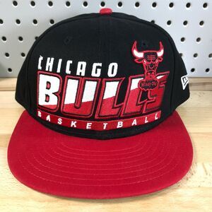 Chicago Bulls NBA Basketball New Era 9FIFTY HWC SnapBack Hat EUC Black Cap OSFA